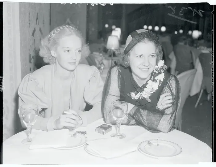 Framed Print : Actress Bette Davis Sitting With Shirley Rose Framed Print : Actress Bette Davis Sitting With Shirley Rose