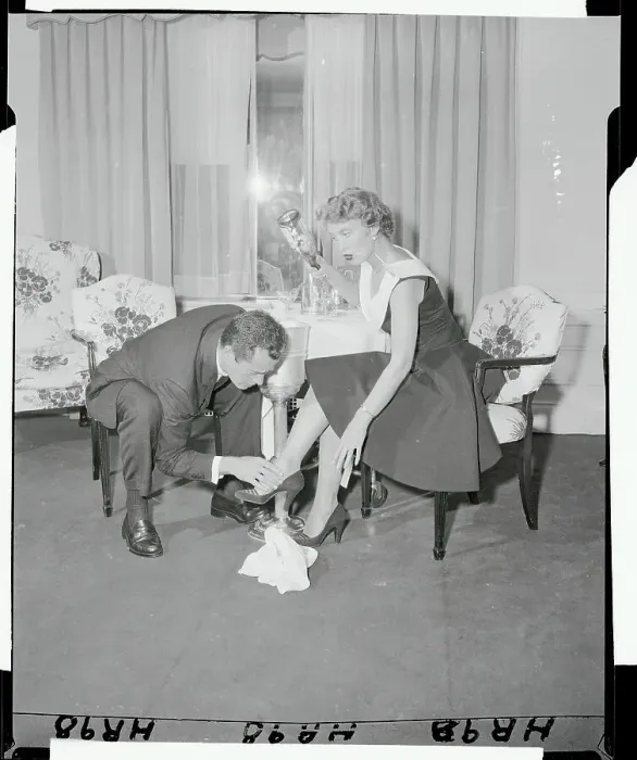 Framed Print : Actress Betty Garrett with Husband Kneeling