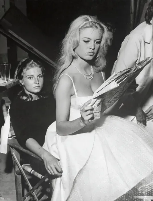 Framed Print : Actress Brigitte Bardot and Her Sister Framed Print : Actress Brigitte Bardot and Her Sister
