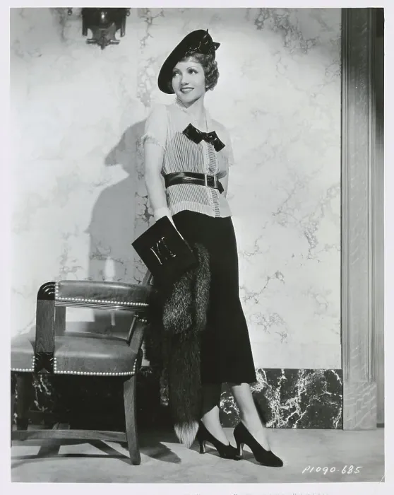 Framed Print : Actress Claudette Colbert in 1935 Framed Print : Actress Claudette Colbert in 1935