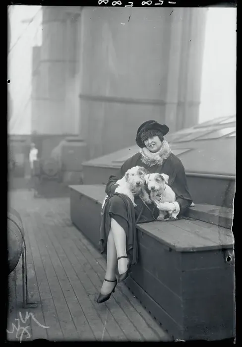 Framed Print : Actress Corrine Barker Holding Dogs Framed Print : Actress Corrine Barker Holding Dogs
