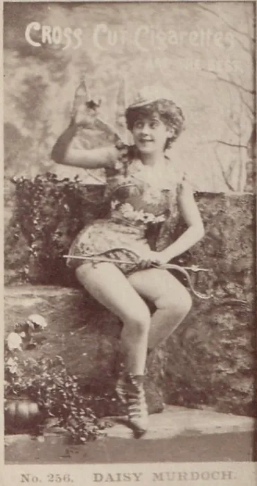 Framed Print : Actress Daisy Murdoch as Cupid on Cross Cut Cigarettes tobacco card, 1888 Framed Print : Actress Daisy Murdoch as Cupid on Cross Cut Cigarettes tobacco card, 1888