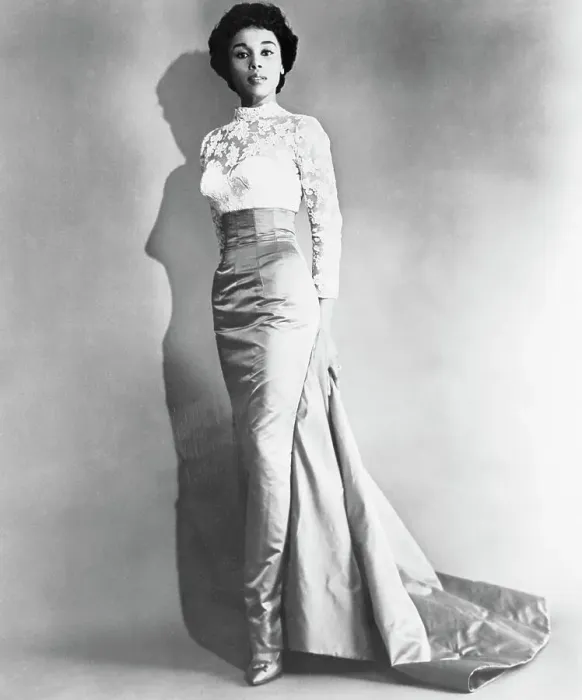 Framed Print : Actress Diahann Carroll Posing in Evening Dress Framed Print : Actress Diahann Carroll Posing in Evening Dress