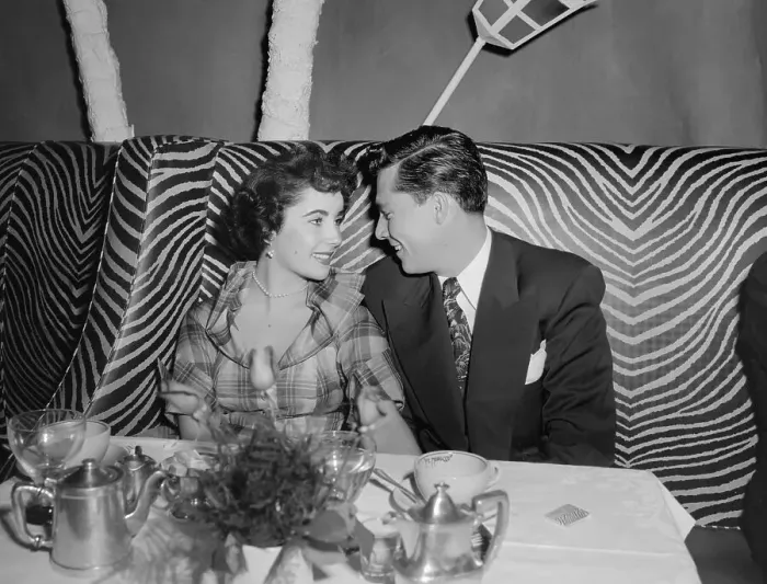 Framed Print : Actress Elizabeth Taylor and Conrad Hilton Jr. at the El Morocco Framed Print : Actress Elizabeth Taylor and Conrad Hilton Jr. at the El Morocco