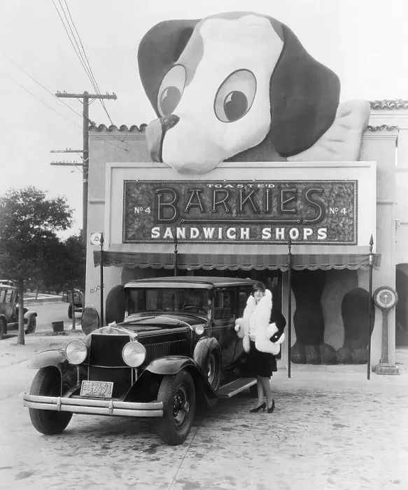 Framed Print : Actress Esther Ralston at Barkies Sandwich Shop Framed Print : Actress Esther Ralston at Barkies Sandwich Shop