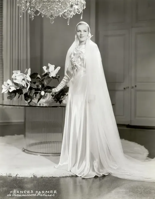 Framed Print : Actress Frances Farmer Wearing a Wedding Dress Framed Print : Actress Frances Farmer Wearing a Wedding Dress