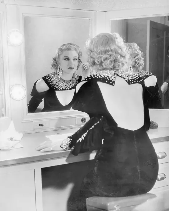 Framed Print : Actress Ginger Rogers Applying Makeup Framed Print : Actress Ginger Rogers Applying Makeup