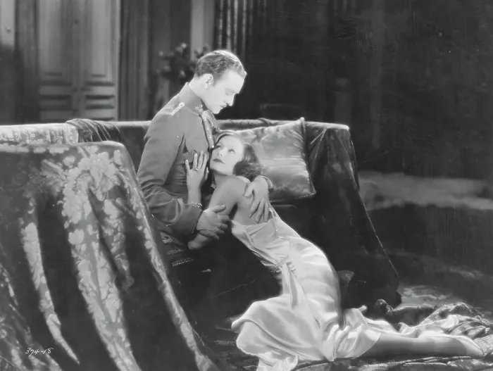 Framed Print : Actress Greta Garbo and Conrad Nagel in The Mysterious Lady Framed Print : Actress Greta Garbo and Conrad Nagel in The Mysterious Lady