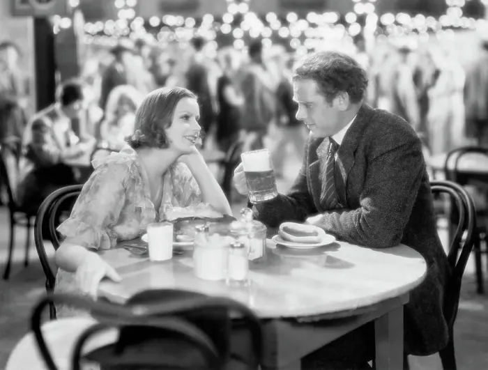Framed Print : Actress Greta Garbo and Costar in Anna Christie
