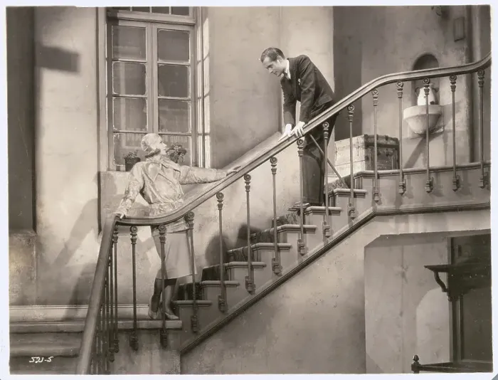 Framed Print : Actress Greta Garbo and Costar on Staircase in Inspiration Framed Print : Actress Greta Garbo and Costar on Staircase in Inspiration