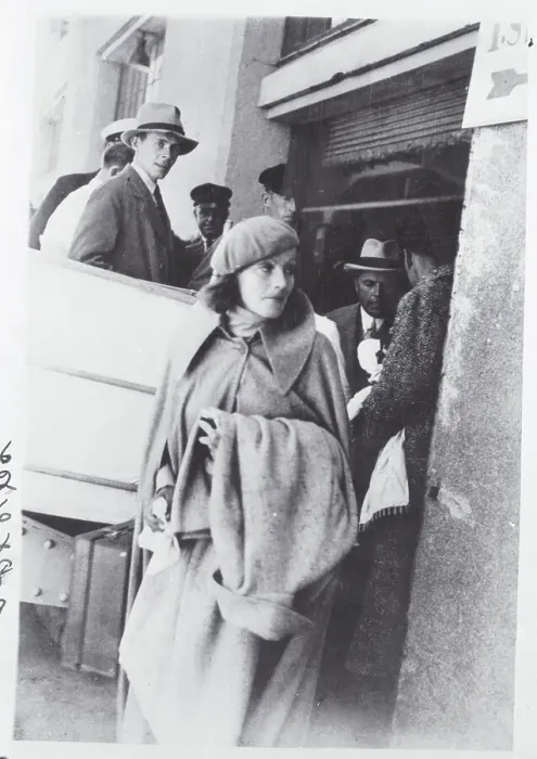 Framed Print : Actress Greta Garbo Exiting Liner Framed Print : Actress Greta Garbo Exiting Liner