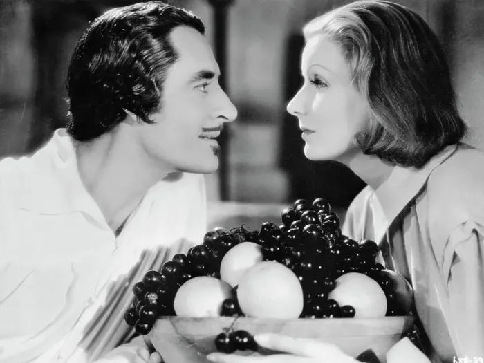 Framed Print : Actress Greta Garbo and John Gilbert in Movie Scene Framed Print : Actress Greta Garbo and John Gilbert in Movie Scene