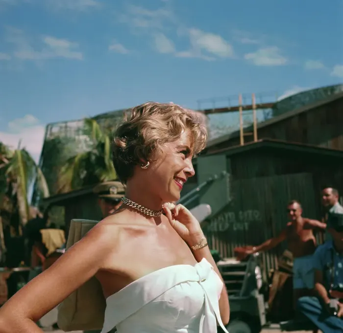 Framed Print : Actress Janet Leigh Filming Outdoors Framed Print : Actress Janet Leigh Filming Outdoors