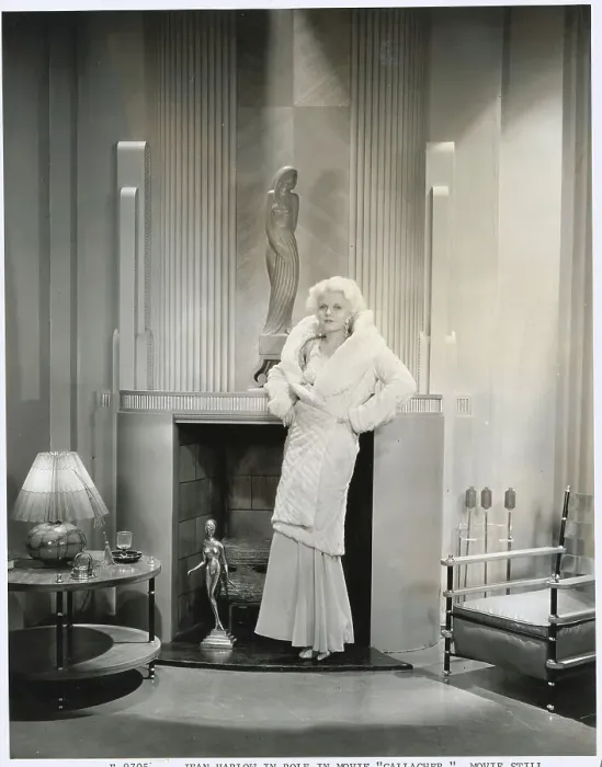 Framed Print : Actress Jean Harlow Posing in Gallagher Framed Print : Actress Jean Harlow Posing in Gallagher