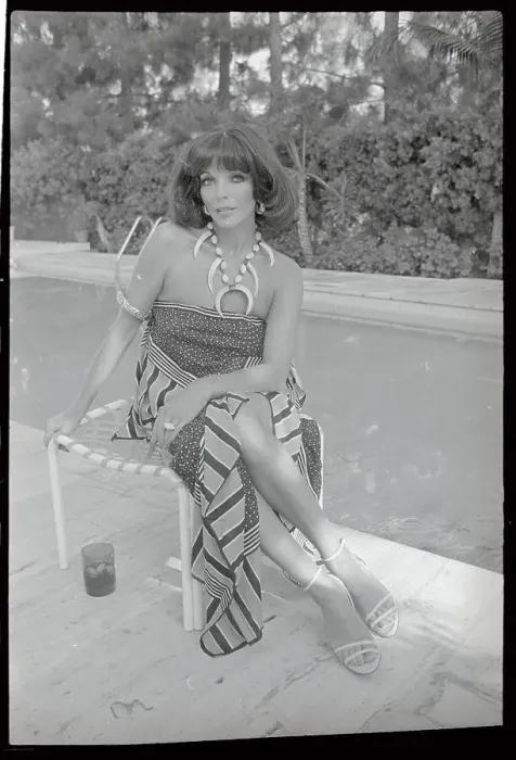 Framed Print : Actress Joan Collins Relaxing by Pool Framed Print : Actress Joan Collins Relaxing by Pool
