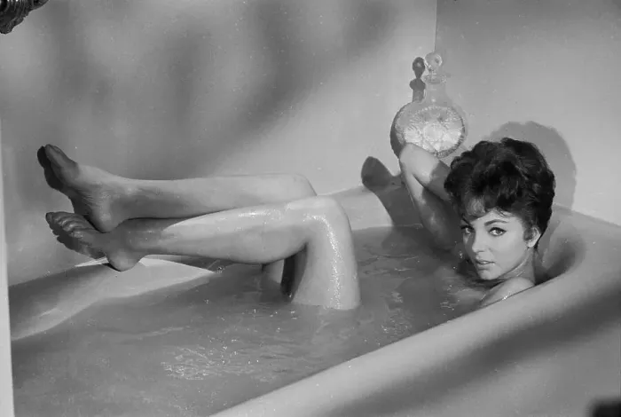 Framed Print : Actress Joan Collins Taking a Bath Framed Print : Actress Joan Collins Taking a Bath