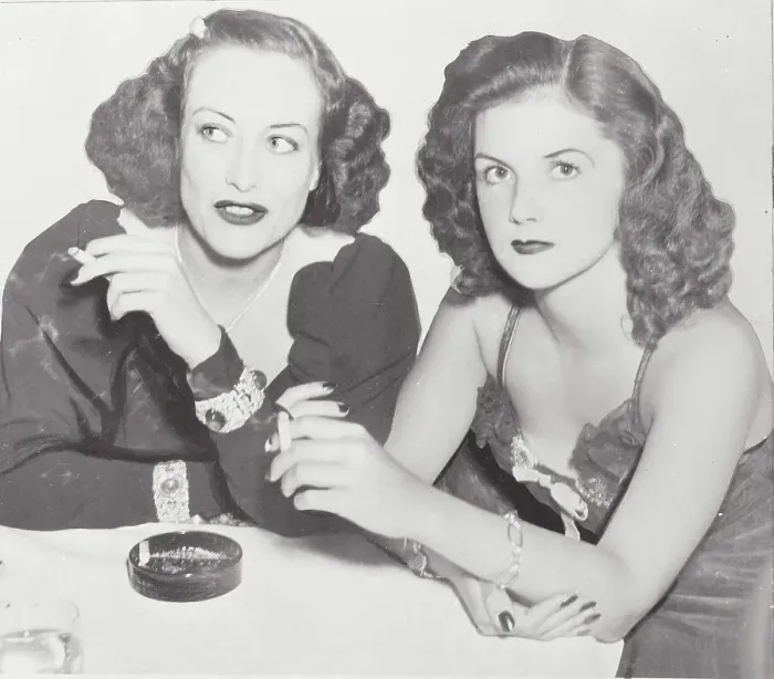Framed Print : Actress Joan Crawford and Brenda Frazier at Table Together Framed Print : Actress Joan Crawford and Brenda Frazier at Table Together