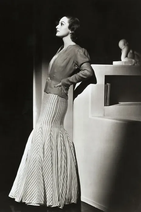 Framed Print : Actress Joan Crawford Modeling Tailored Skirt and Jacket