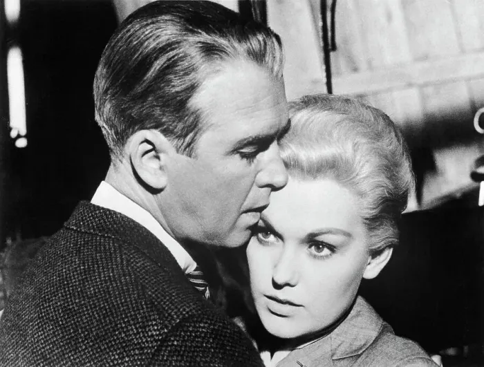 Framed Print : Actress Kim Novak and Actor Jimmy Stewart Framed Print : Actress Kim Novak and Actor Jimmy Stewart