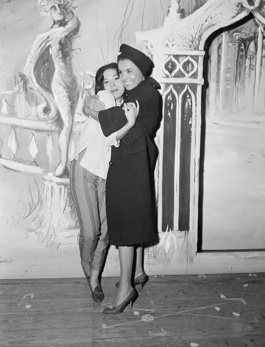 Framed Print : Actress Lena Horne Embracing Her Daughter
