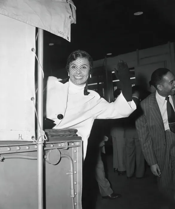 Framed Print : Actress Lena Horne Waving from Train Framed Print : Actress Lena Horne Waving from Train