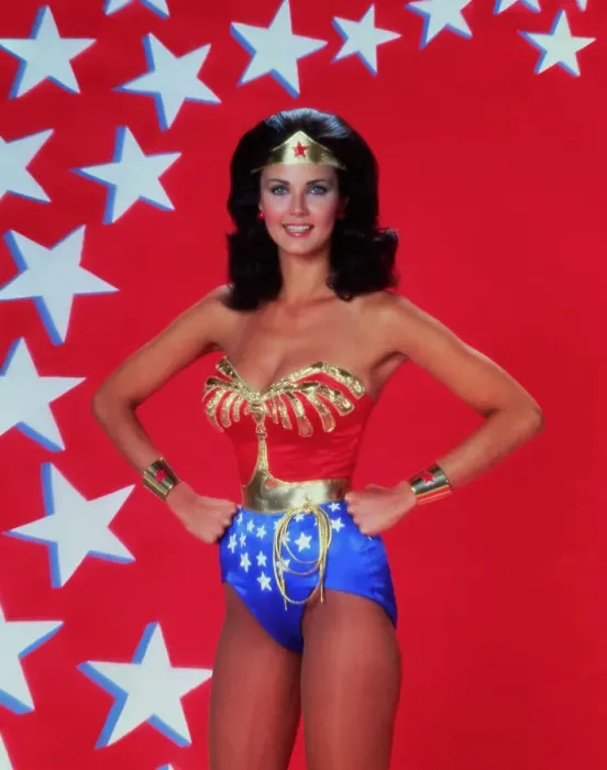 : Actress Lynda Carter as Wonder Woman : Actress Lynda Carter as Wonder Woman