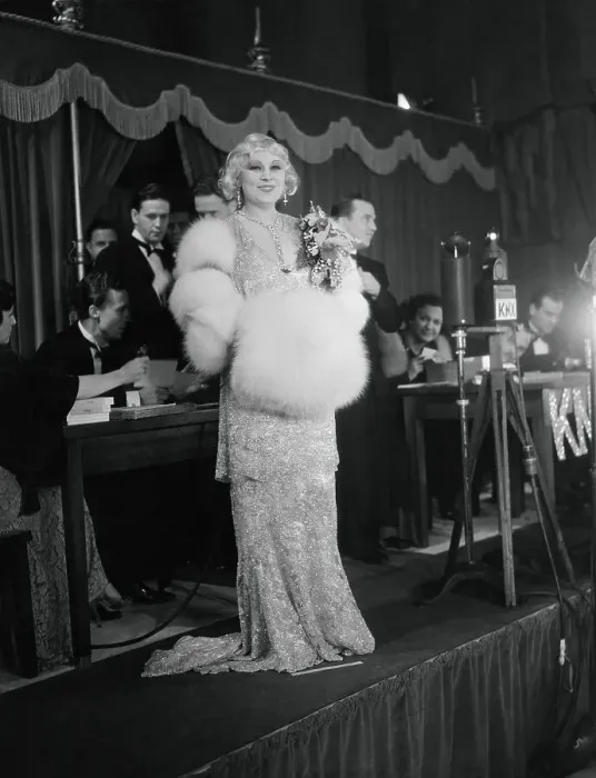 Framed Print : Actress Mae West Posing at Theater Framed Print : Actress Mae West Posing at Theater