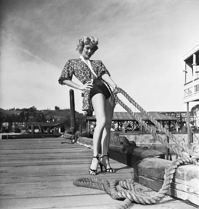 Framed Print : Actress Mamie Van Doren Posing Outside Framed Print : Actress Mamie Van Doren Posing Outside