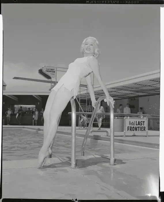 Framed Print : Actress Mamie Van Doren Posing by Swimming Pool Framed Print : Actress Mamie Van Doren Posing by Swimming Pool