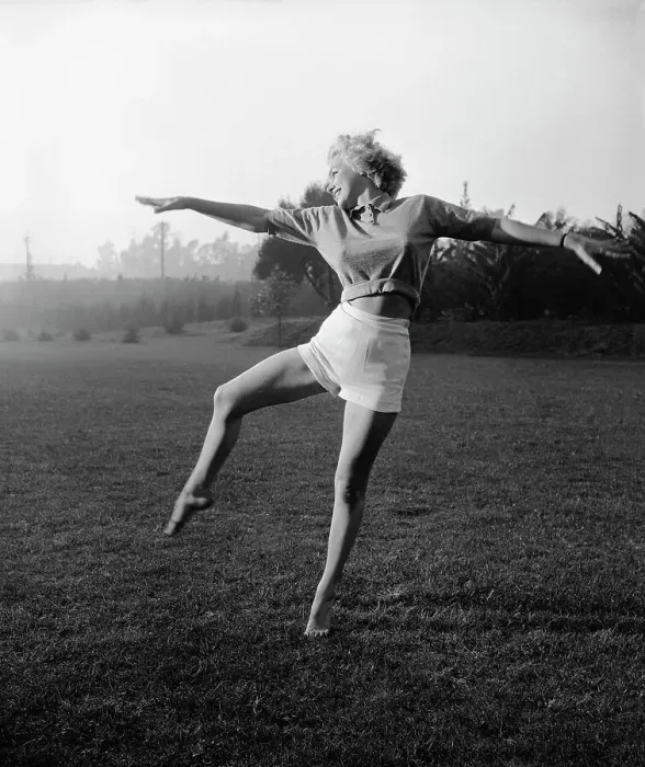 Framed Print : Actress Marilyn Monroe Exercising Framed Print : Actress Marilyn Monroe Exercising