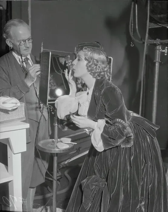 Framed Print : Actress Mary Pickford in Dressing Room with Roy Laidlaw