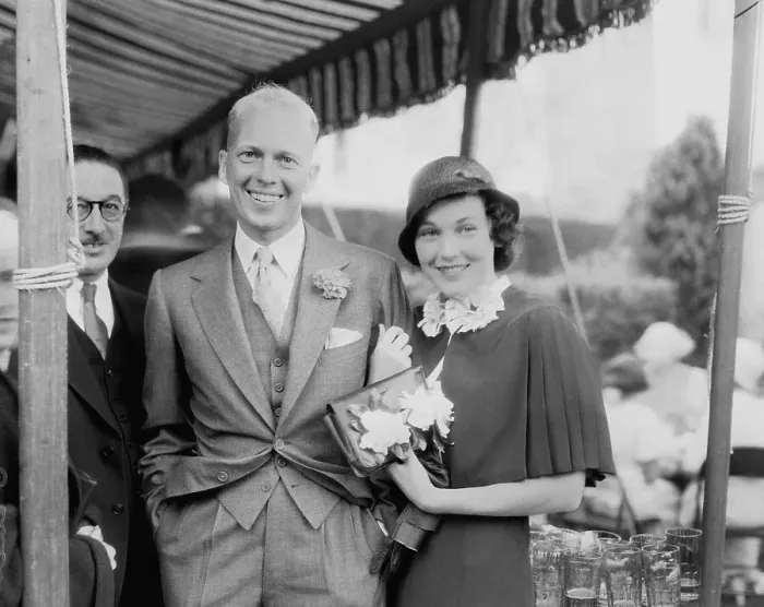 Framed Print : Actress Maureen O'Sullivan and Husband John Farrow Framed Print : Actress Maureen O'Sullivan and Husband John Farrow