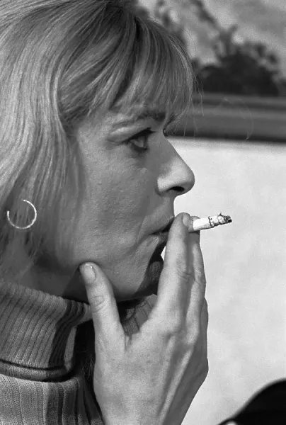 Prints of Actress Melina Mercouri Smoking a Cigarette