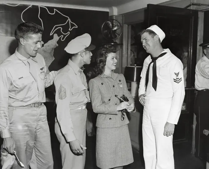 Framed Print : Actress Shirley Temple Chatting with Soldiers at Penn Station Framed Print : Actress Shirley Temple Chatting with Soldiers at Penn Station