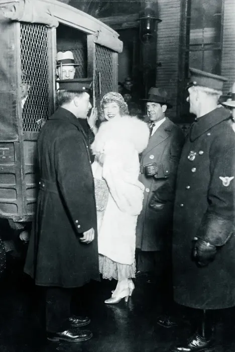 Framed Print : Actress Texas Guinan Being Arrested
