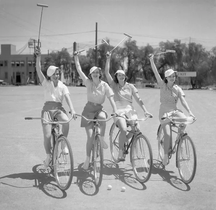 Framed Print : Actresses Riding Bicycles Framed Print : Actresses Riding Bicycles