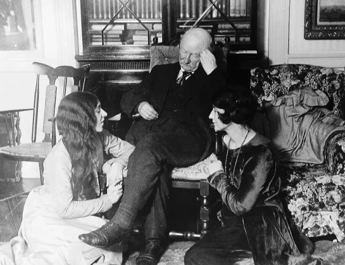 Framed Print : Actresses Sitting Next to Thomas Hardy Framed Print : Actresses Sitting Next to Thomas Hardy