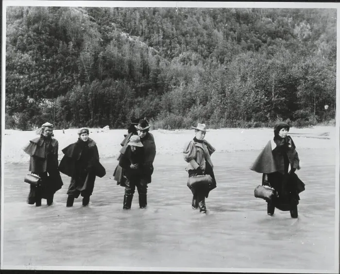 Framed Print : Actresses on Way to Klondike Gold Mine Framed Print : Actresses on Way to Klondike Gold Mine