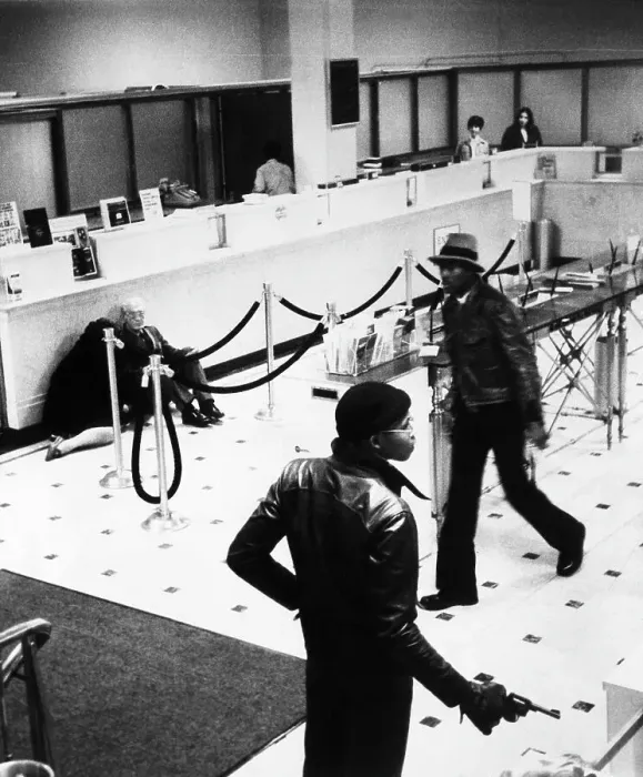 Framed Print : Actual Bank Robbery in New York City Framed Print : Actual Bank Robbery in New York City