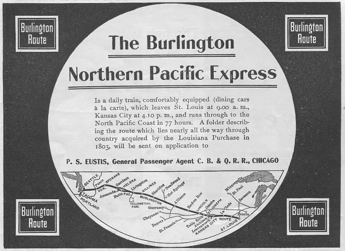 Framed Print : Ad For CB&Q Railroad Framed Print : Ad For CB&Q Railroad