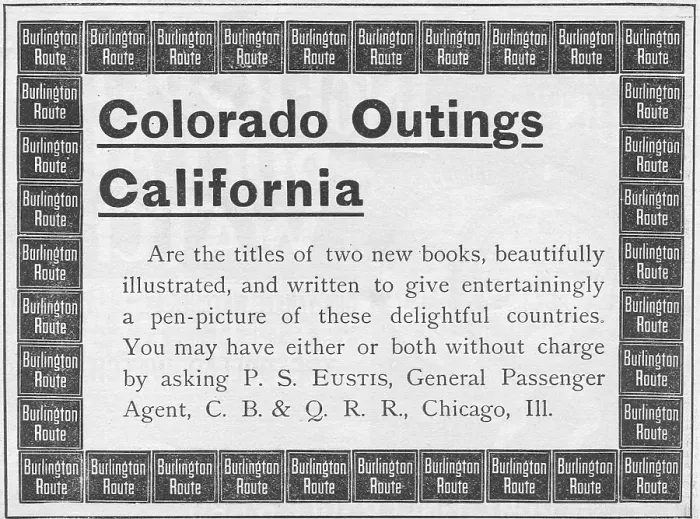 Framed Print : Ad For CB&Q Railroad Framed Print : Ad For CB&Q Railroad
