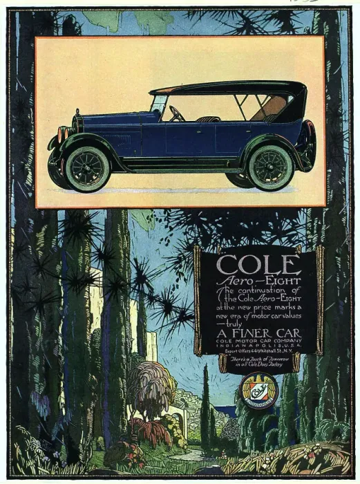 Framed Print : Advertisement For Cole Aero-Eight