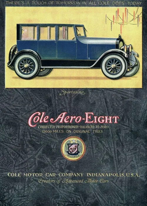 Framed Print : Advertisement for Cole Aero-Eight Car Framed Print : Advertisement for Cole Aero-Eight Car