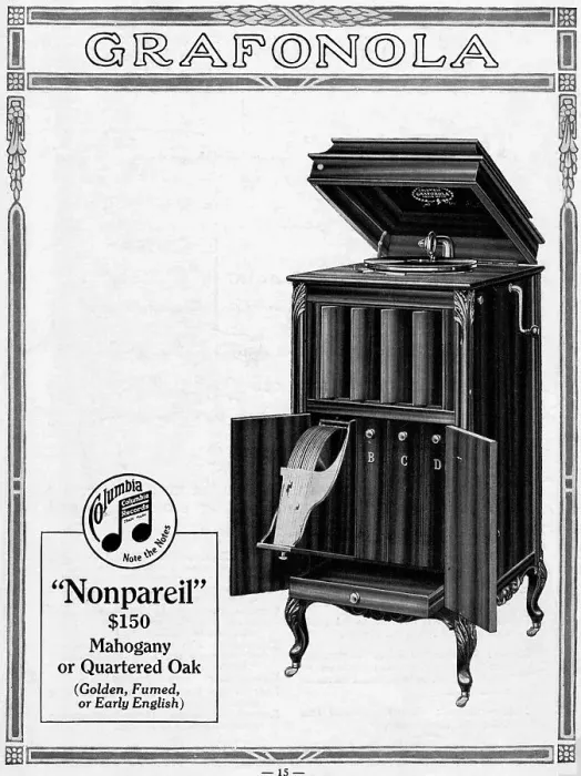 Framed Print : Ad For Columbia Cabinet Phonograph Framed Print : Ad For Columbia Cabinet Phonograph