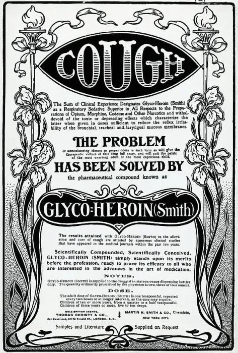Framed Print : Ad For Cough Medicine Made W / Heroin Framed Print : Ad For Cough Medicine Made W / Heroin