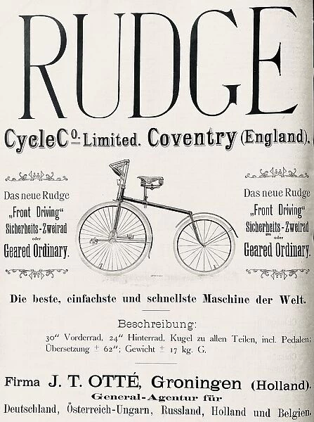 Advertisement for Cycle Co Limited, Coventry England, new rudge