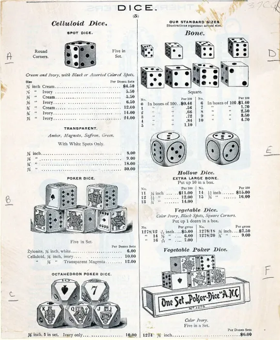 Framed Print : Ad for Dice Framed Print : Ad for Dice