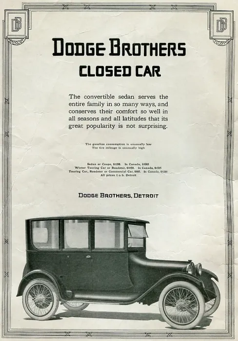 Framed Print : Ad For Dodge Brothers Closed Car Framed Print : Ad For Dodge Brothers Closed Car