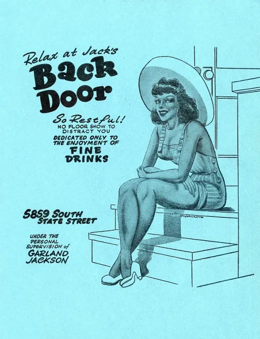 Framed Print : Ad For The Back Door Cocktail Lounge Framed Print : Ad For The Back Door Cocktail Lounge