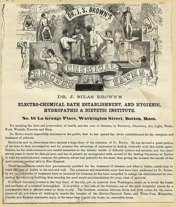 Framed Print : Ad for Dr. J.S. Brown's Electro-Chemical Baths Framed Print : Ad for Dr. J.S. Brown's Electro-Chemical Baths